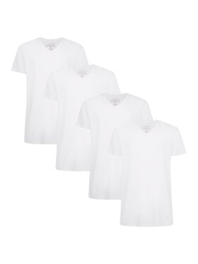 Bamboo Basics Bamboo Basics T-Shirt 21196 Biały Stretch Fit