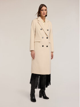 Motivi Motivi Cappotto invernale 0084Q000602N002 Crema Regular Fit