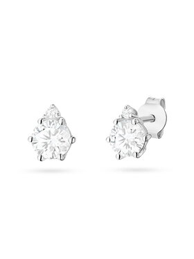 Fugart Fugart Kolczyki Kolczyki z białego złota z diamentami laboratoryjnymi FKO076-B585-LD1.03 Biały