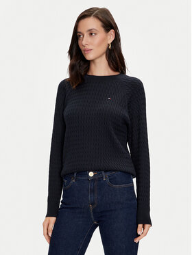 Tommy Hilfiger Tommy Hilfiger Sweater WW0WW41142 Sötétkék Regular Fit
