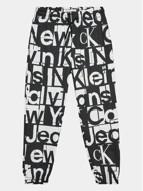 Calvin Klein Jeans Calvin Klein Jeans Spodnie dresowe Grid IB0IB01937 Czarny Regular Fit