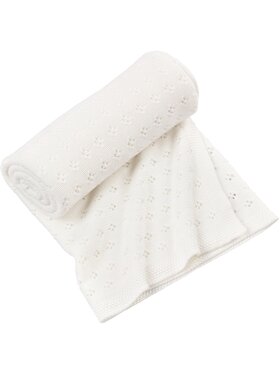 Cotton&Sweets Cotton&Sweets Kocyk dziecięcy Ażurowy kocyk bambusowy Biały Biały