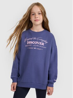 4F 4F Bluza 4FJRAW25TSWSF2428-33S Niebieski Oversize