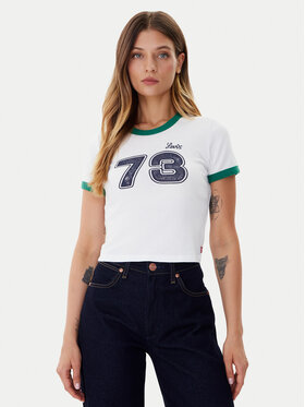 Levi's® Levi's® Tričko Graphic Ringer A3523-0142 Biela Slim Fit