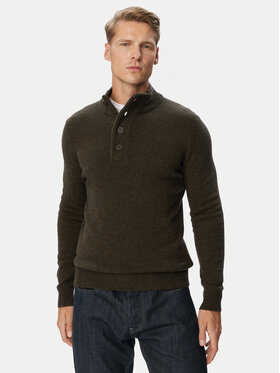 Barbour Barbour Džemperis Elbow MKN0585GN73 Haki Regular Fit