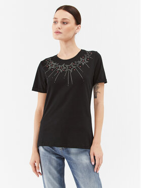 Please Please Tričko T659950668 Čierna Regular Fit
