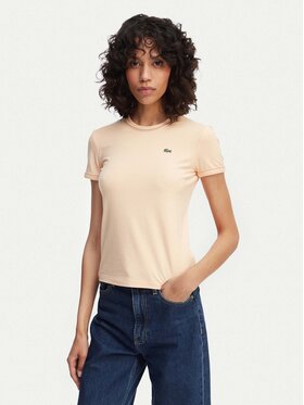 Lacoste Lacoste Tričko TF5289 Svetlo oranžová Regular Fit