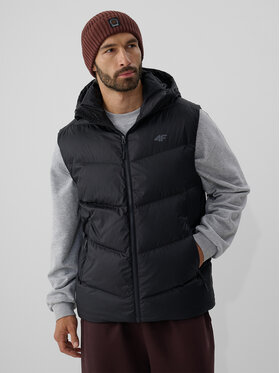 4F 4F Kamizelka CITY JACKETS Czarny Regular Fit