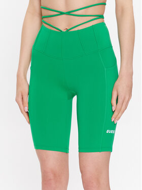 Guess Guess Kerékpáros nadrág Brigit V3GD02 MC04Z Zöld Super Skinny Fit