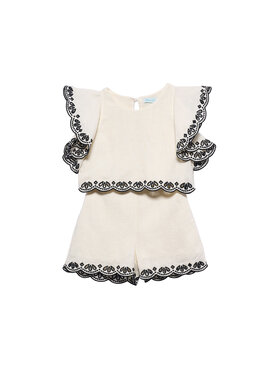 Abel & Lula Abel & Lula Komplet bluza in športne kratke hlače 5211 Écru Regular Fit