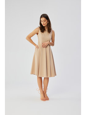 Stylove Stylove Sukienka koktajlowa S358 Beżowy Comfortable Fit