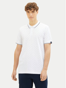 Tom Tailor Denim Tom Tailor Denim Polo 1040465 Biały Regular Fit