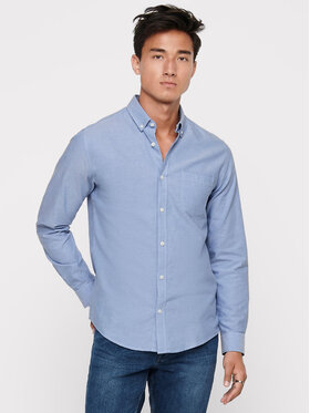 Only & Sons Only & Sons Сорочка Alvaro 22006479 Голубий Slim Fit