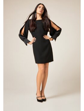 Oltre Oltre Sukienka koktajlowa 7024R004978N033 Czarny Baggy Fit