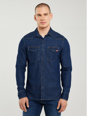 BIG STAR BIG STAR Koszula jeansowa CHUCK Granatowy Basic Fit