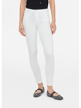 Liu Jo Liu Jo Pantaloni di tessuto WXX035T714410701 Bianco Slim Fit