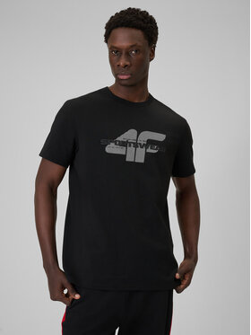 4F 4F T-Shirt SPORTS CLUB Czarny Regular Fit