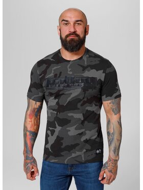 PITBULL PITBULL T-Shirt Koszulka Slim Fit Classic Boxing M Czarny Regular Fit