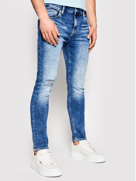 Guess Skinny Fit Dzinsy Chris M0ya27 D44f1 Modra Skinny Fit Modivo Sk
