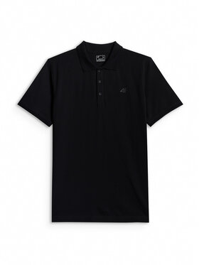 4F 4F Polo ESSENTIAL 3 Czarny Regular Fit