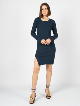 Silvian Heach Silvian Heach Každodenní šaty GPP23253VE Tmavomodrá Slim Fit
