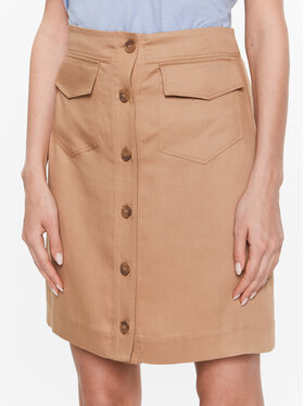 Calvin Klein Calvin Klein Пола тип трапец Drapy Tencel K20K205631 Кафяв Straight Fit
