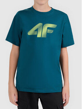 4F 4F T-Shirt 4FJWAW26TTSHM3508-40S Πράσινο Regular Fit