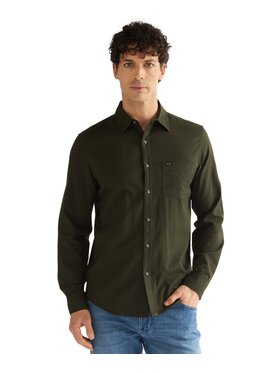 Wrangler Wrangler Koszula 112386947 Zielony ciemny Regular Fit