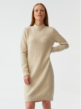 Tatuum Tatuum Strickkleid Elis T2319.195 Beige Relaxed Fit