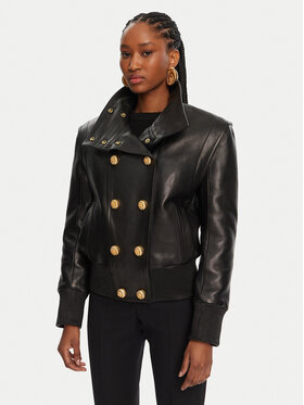 Balmain Balmain Prijelazna jakna DF0TH275LC62 Crna Regular Fit