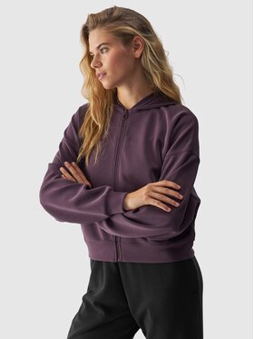 4F 4F Bluza 4FWAW24TSWSF1341-50S Fioletowy Regular Fit