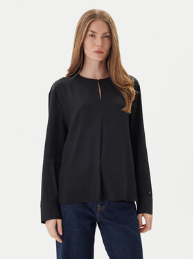 Tommy Hilfiger Tommy Hilfiger Blúz WW0WW47339 Fekete Relaxed Fit