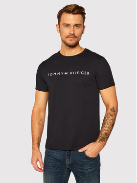 Tommy Hilfiger Tommy Hilfiger T-Shirt Cn SS Logo UM0UM01434 Granatowy Regular Fit