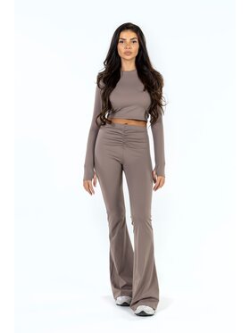 Agatha Studio Agatha Studio Komplet bluzka i spodnie A26ZS-KA-K56 Beżowy Slim Fit