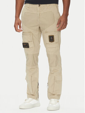 Aeronautica Militare Aeronautica Militare Штани з тканини 251PA1387CT1493 Бежевий Regular Fit