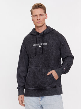 Tommy Jeans Tommy Jeans Majica dugih rukava Washed Linear DM0DM17787 Crna Relaxed Fit