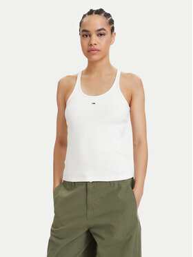 Tommy Jeans Tommy Jeans Top Racerback DW0DW22264 Weiß Slim Fit