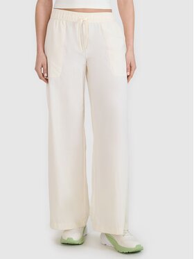 4F 4F Kalhoty z materiálu 4FWSS25TTROF1012-11S Bílá Oversize