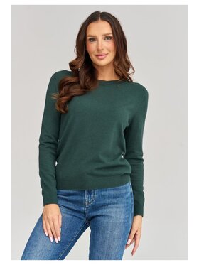 Makadamia Makadamia Sweter C105 Zielony Loose Fit