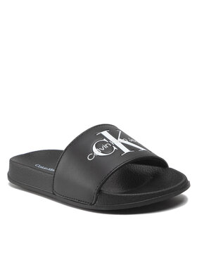 Calvin Klein Jeans Calvin Klein Jeans Klapki Logo Print Pool Slide V3B0-80160-1172 M Czarny