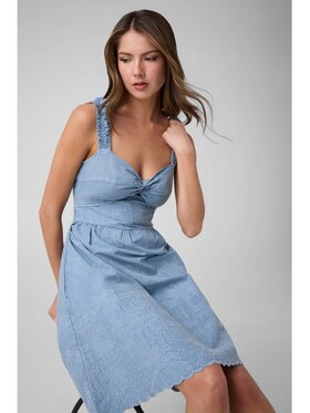 Guess Guess Každodenní šaty 182534 Modrá Classic Fit
