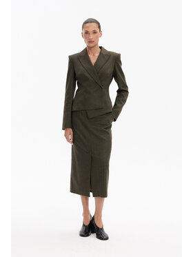 Deni Cler Milano Deni Cler Milano Spódnica ołówkowa W-DC-7055-F5-D4-49-1 Khaki Regular Fit