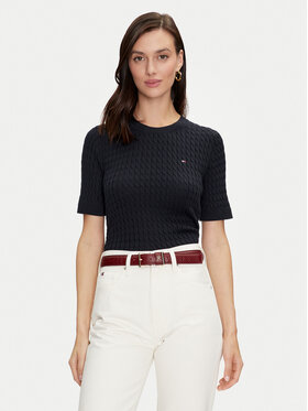 Tommy Hilfiger Tommy Hilfiger Svetr WW0WW41787 Černá Regular Fit