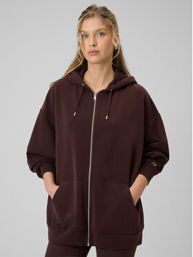 4F 4F Bluza EVERYWEAR Brązowy ciemny Oversize