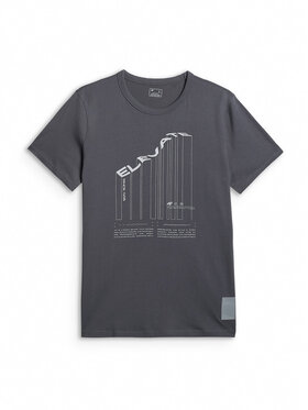 4F 4F T-Shirt BRIGHT TRACK Szary ciemny Regular Fit