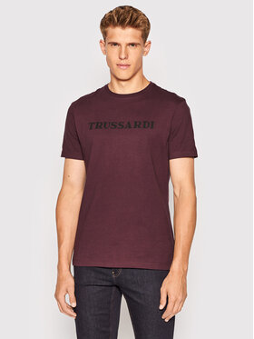 Trussardi Trussardi T-shirt Logo Print 52T00629 Violet Regular Fit