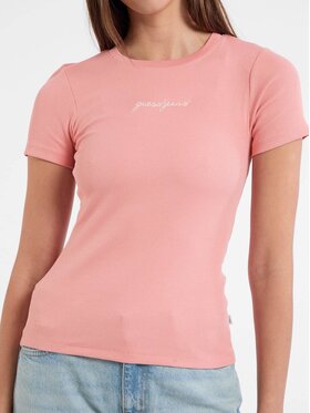 Guess Jeans Guess Jeans T-Shirt 170165 Różowy Classic Fit