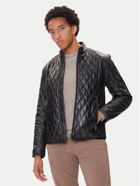 JOOP! JOOP! Кожено яке 17 Boys 1500150 80000851 Черен Regular Fit