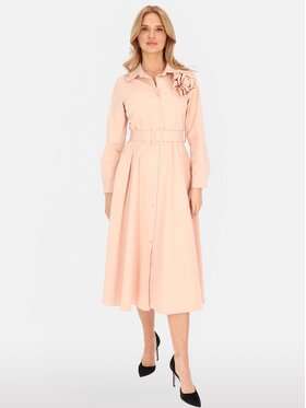 Perso Perso Sukienka letnia RBE254085F Różowy Regular Fit