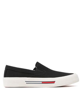 Tommy Jeans Tommy Jeans Tenisówki Slip On Canvas Color EM0EM01156 Czarny